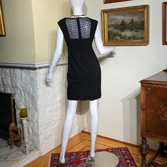 Calvin Klein LBD Black Mini Cocktail Dress - Picture 3 of 11